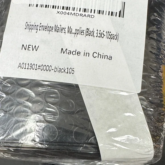 Shipping Envelope Mailers Supplies Black Bubble Mailers 3.5 x5 new 105 count - Picture 2 of 2
